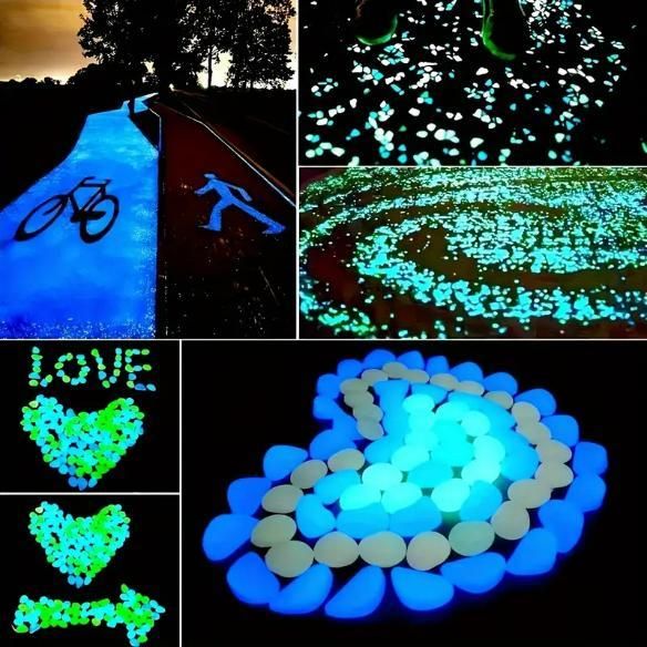 100pcs Artificial Mixed Color Glow Stones Fluorescent Rocks For Home Decor - Pickkart