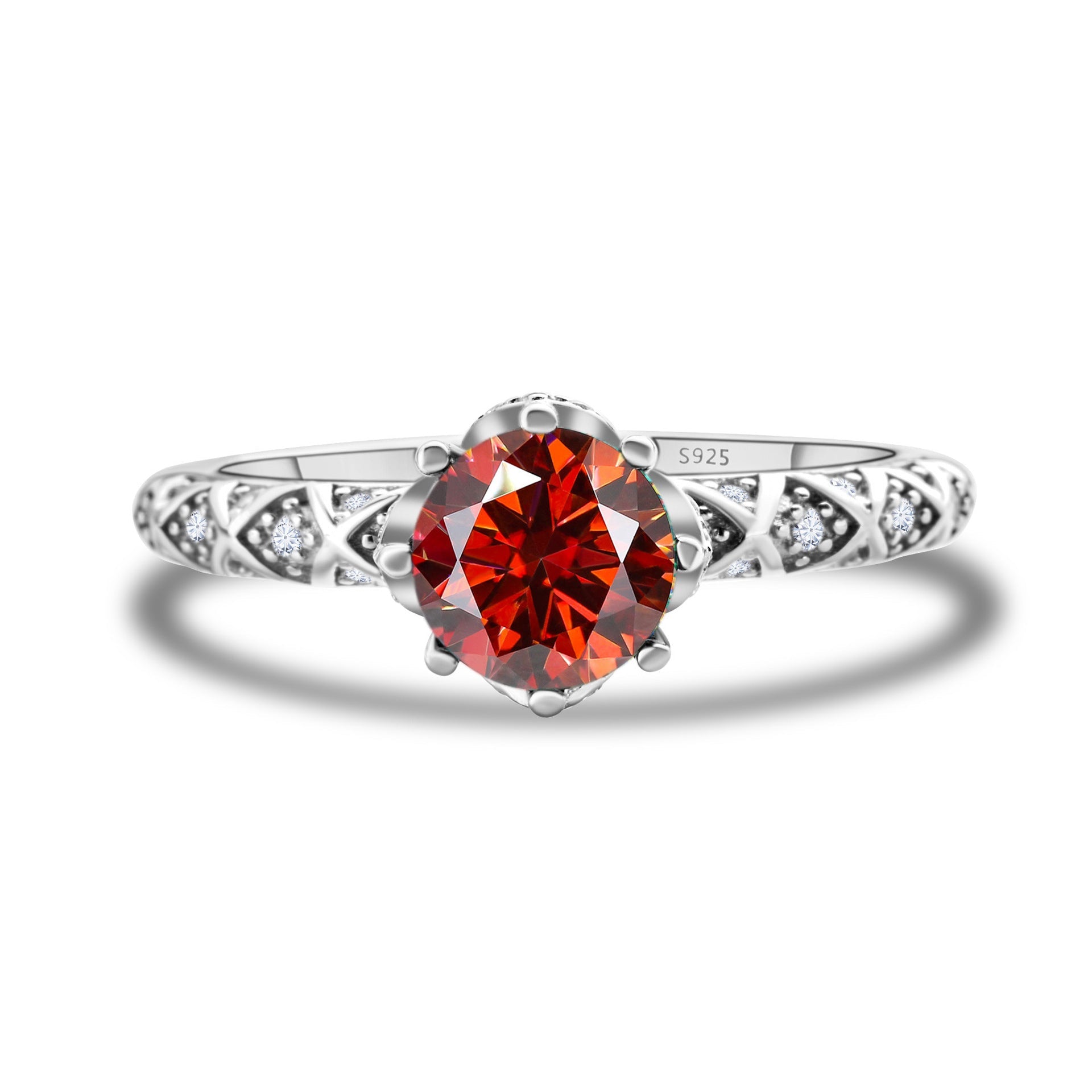 925 Sterling Silver Moissanite Ring Women's Pt950 Gold - plated Vine Winding Light Luxury - Pickkart