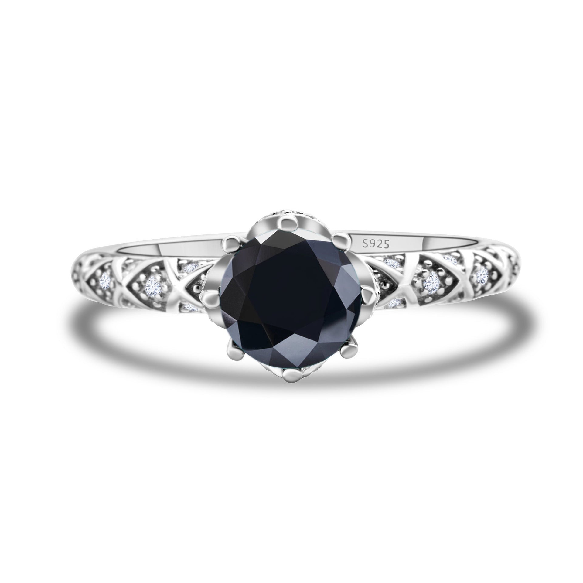 925 Sterling Silver Moissanite Ring Women's Pt950 Gold - plated Vine Winding Light Luxury - Pickkart