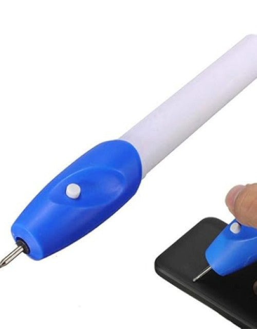All Surface Writing Engrave Pen | Battery Operated, 2 Engraving Tips(Multicolor) - Pickkart