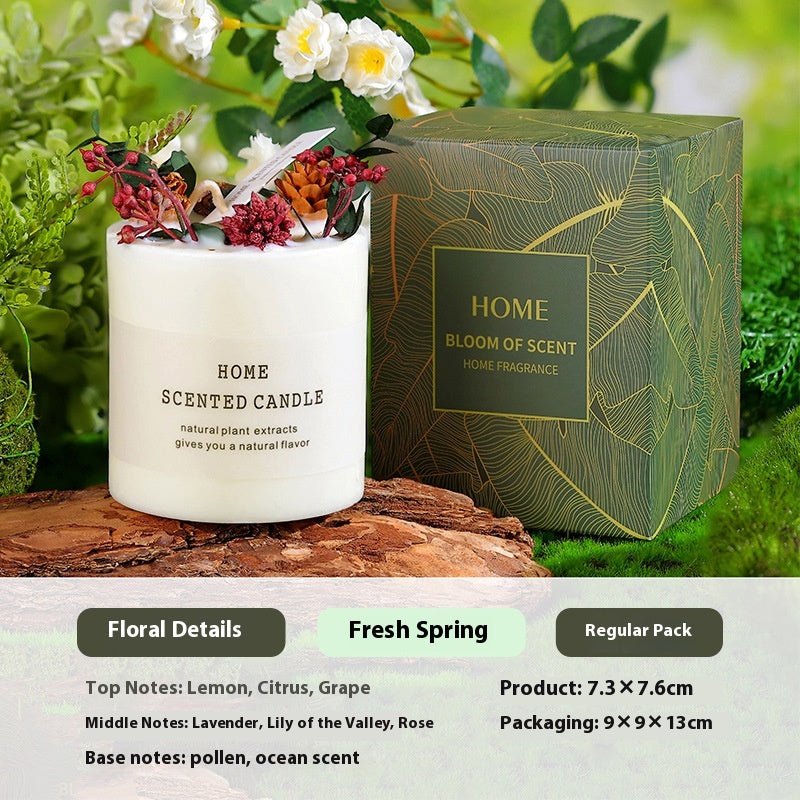 Aromatherapy Candle Hand Gift Real Flower Fragrance Bedroom Decoration - Pickkart