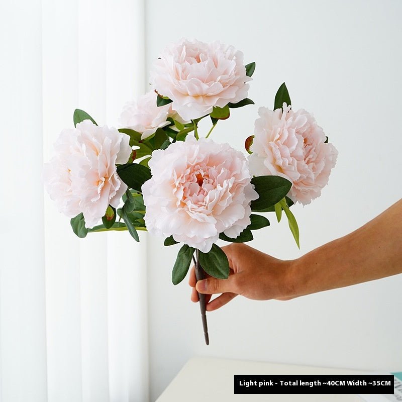 Artificial Flower Peony 5 - head Bouquet Flower Arrangement - Pickkart