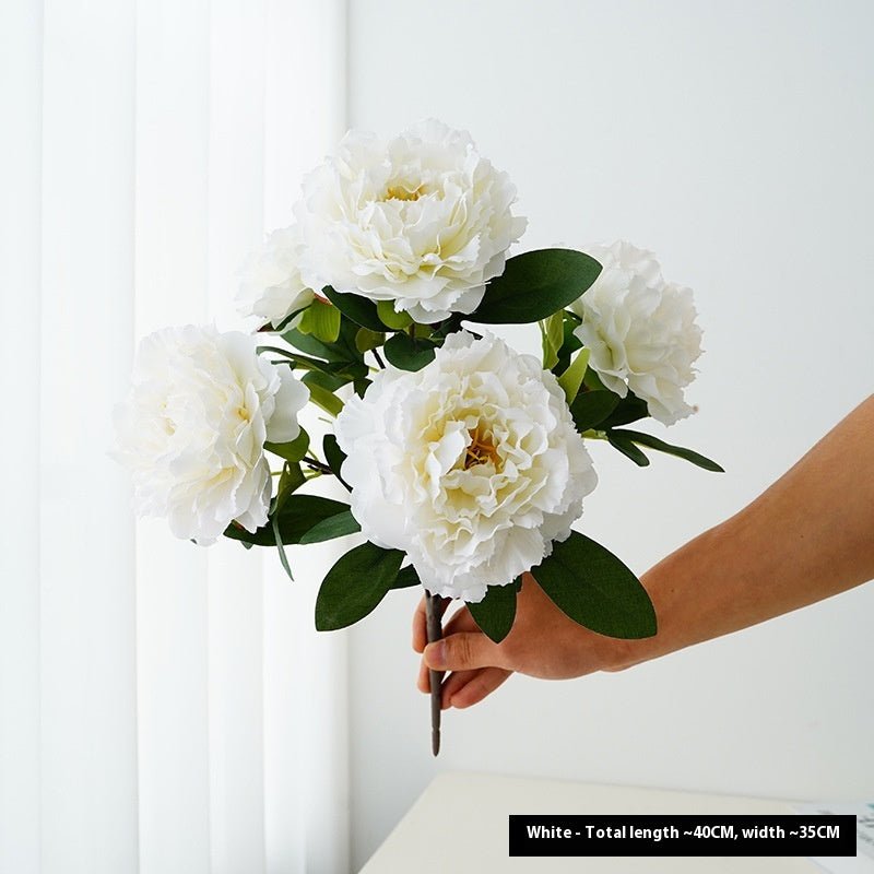 Artificial Flower Peony 5 - head Bouquet Flower Arrangement - Pickkart