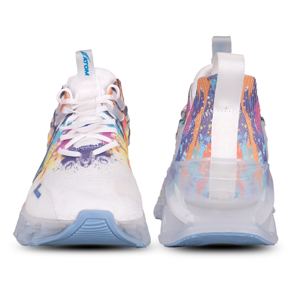 ATOM Men's Phantom Multicolor Sneakers | Stylish & Comfortable Casual Sneakers with Breathable Air Mesh | All - Day Comfort - Pickkart
