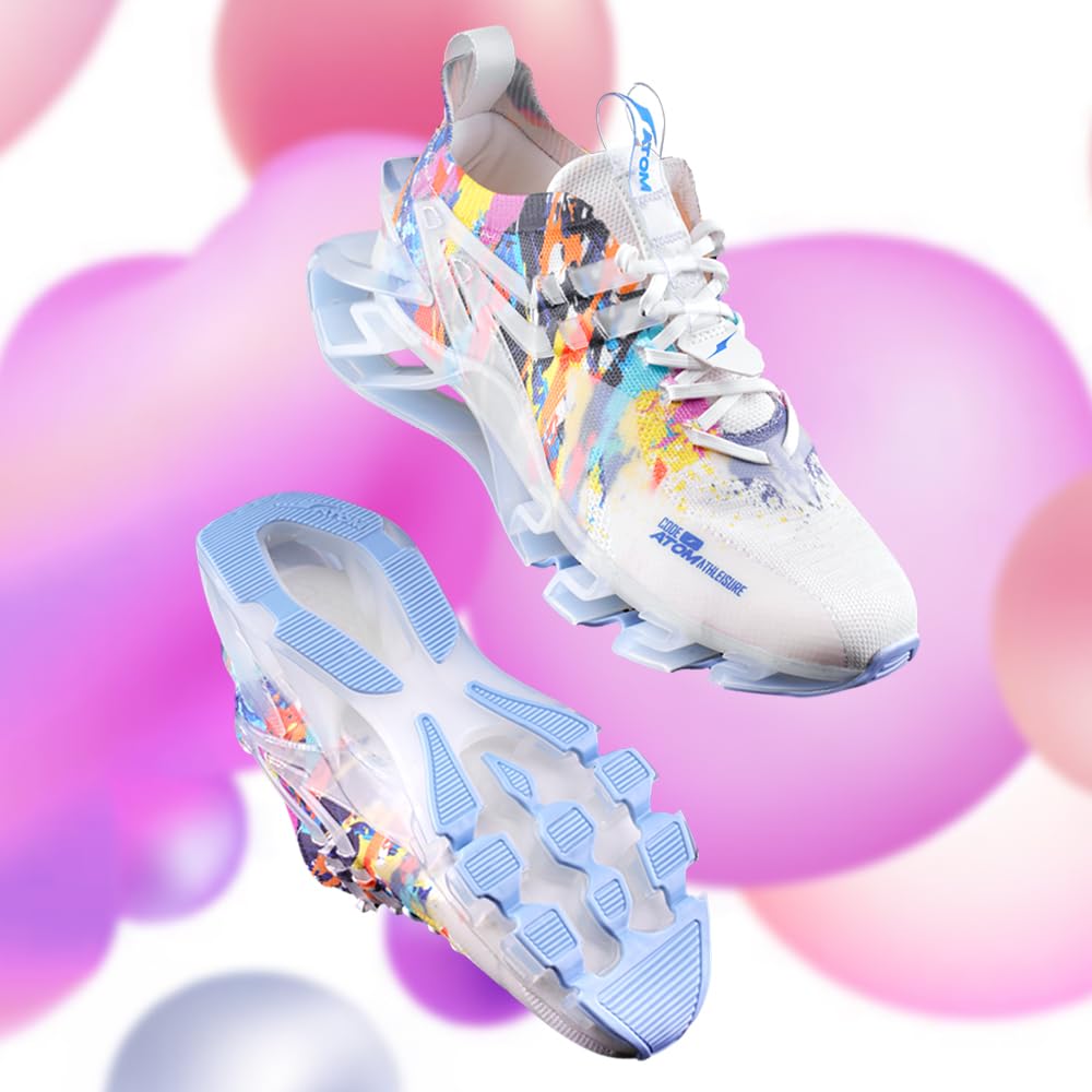 ATOM Men's Phantom Multicolor Sneakers | Stylish & Comfortable Casual Sneakers with Breathable Air Mesh | All - Day Comfort - Pickkart