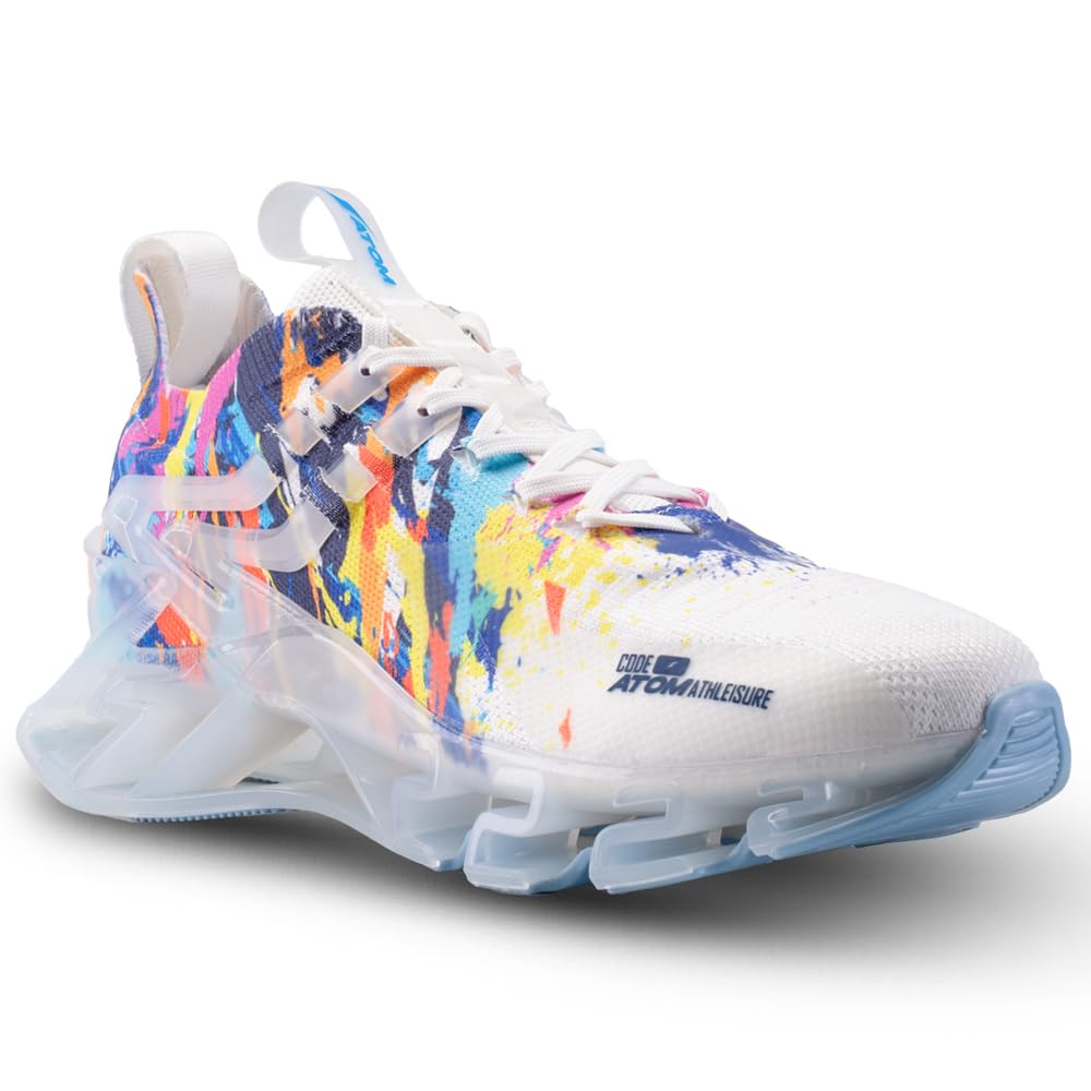 ATOM Men's Phantom Multicolor Sneakers | Stylish & Comfortable Casual Sneakers with Breathable Air Mesh | All - Day Comfort - Pickkart