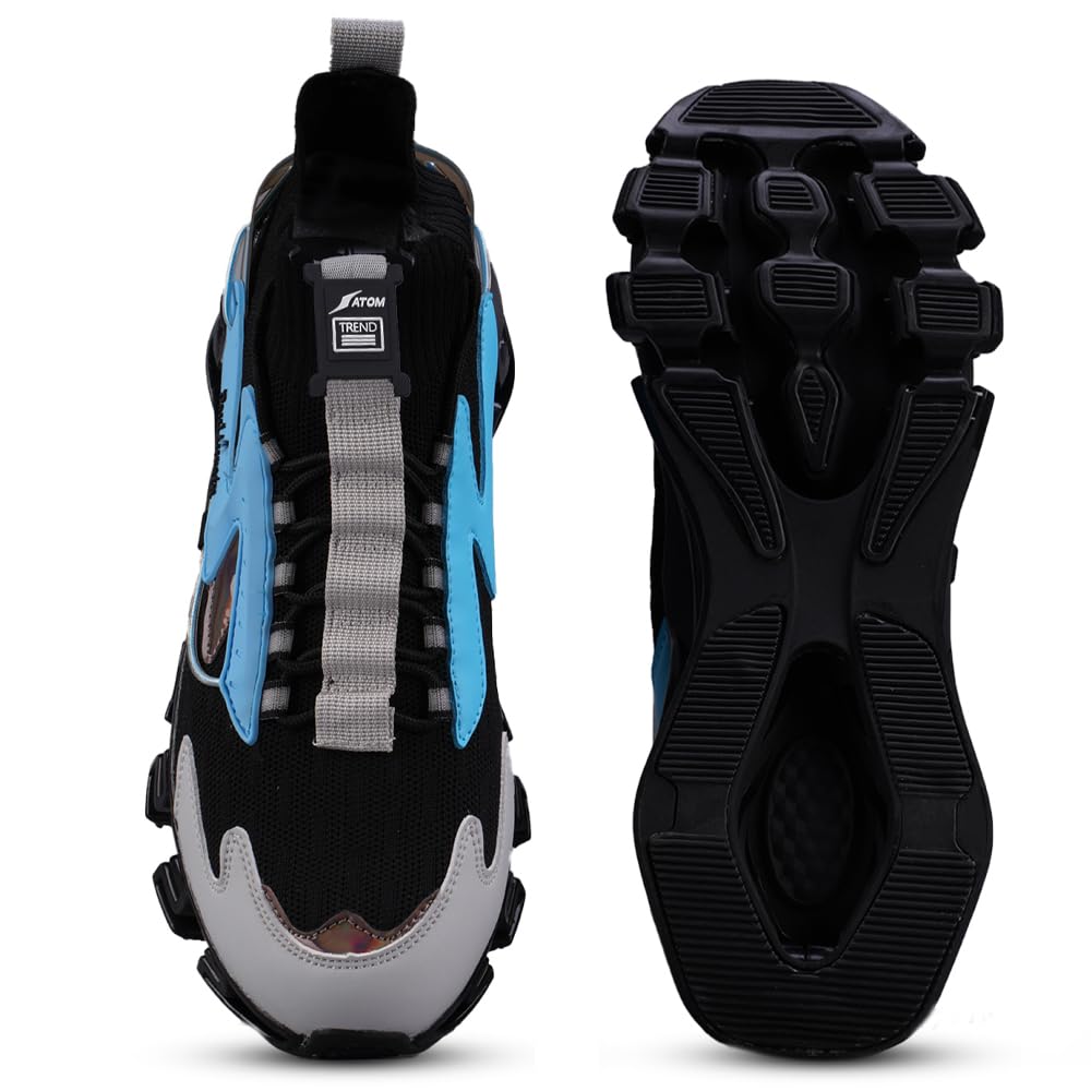 ATOM Men's Spring Edge Alpha 2 Sneakers | Stylish & Comfortable Casual Sneakers with Breathable Air Mesh, Multicolor | All - Day Comfort Shoes - Pickkart