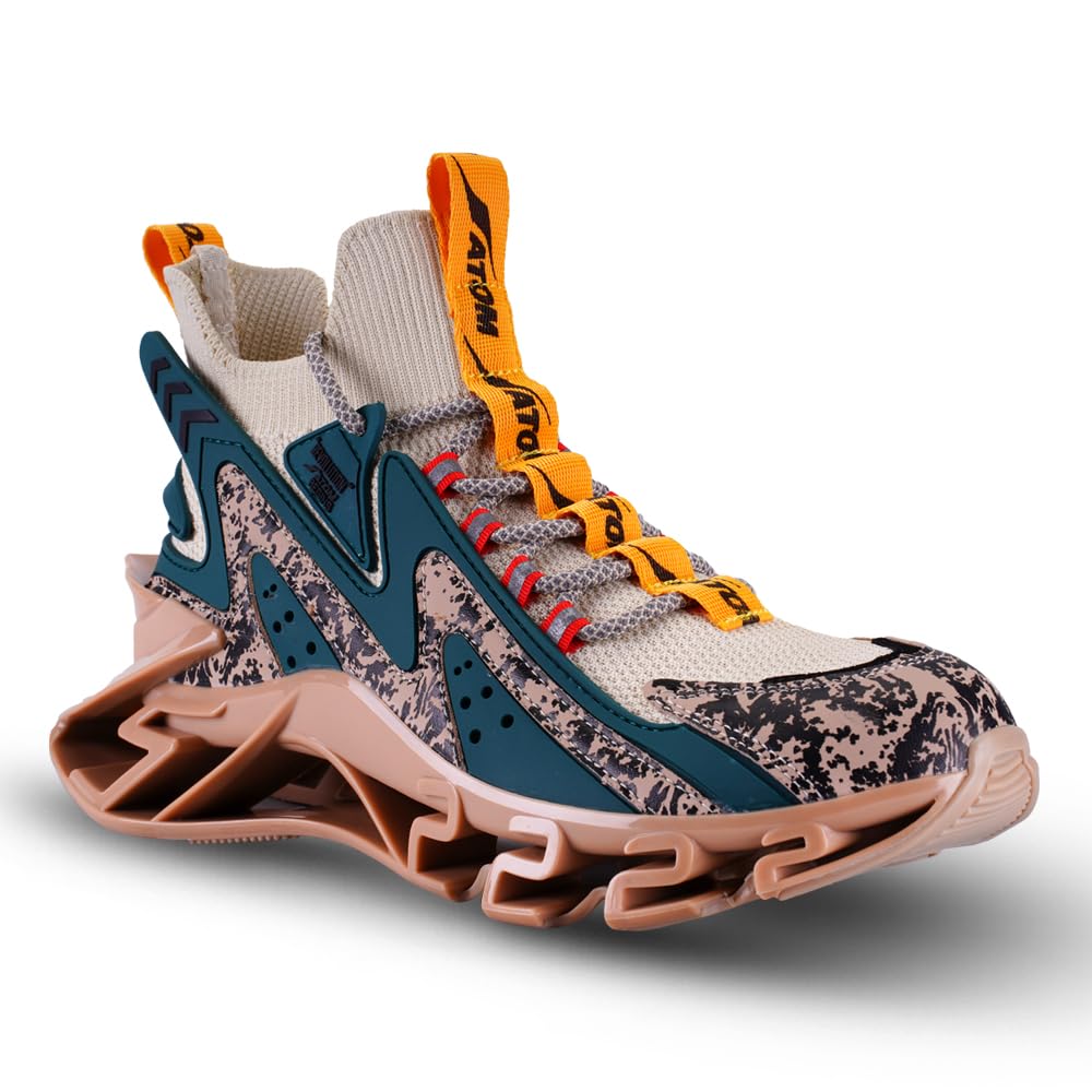 ATOM Multi Print Trendy Casual Sneakers | Men's Intensity Sneakers with Breathable Engineered Mesh Upper and TPU Outsole - Pickkart