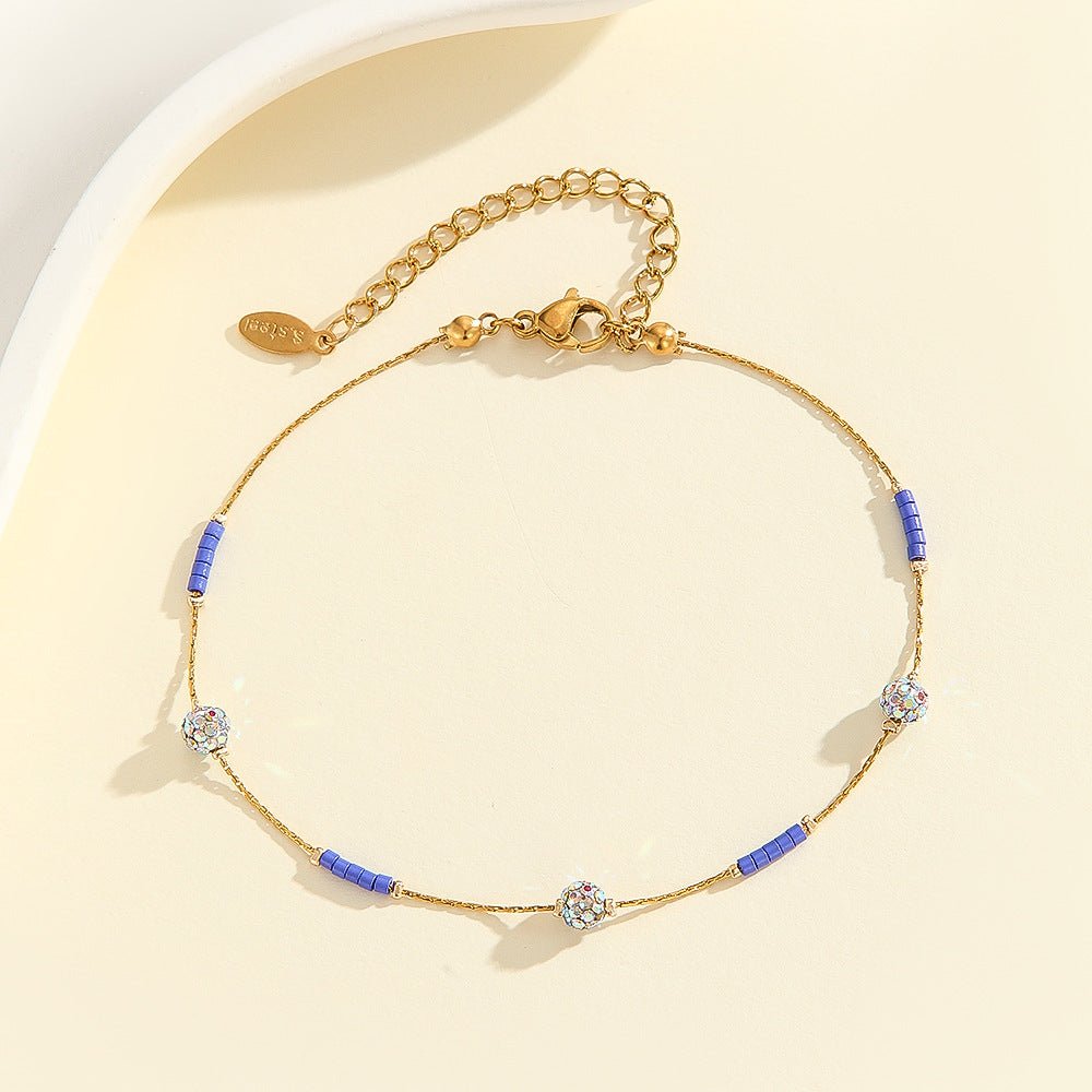 Bead Fashion Personality Stainless Steel Anklets - Pickkart