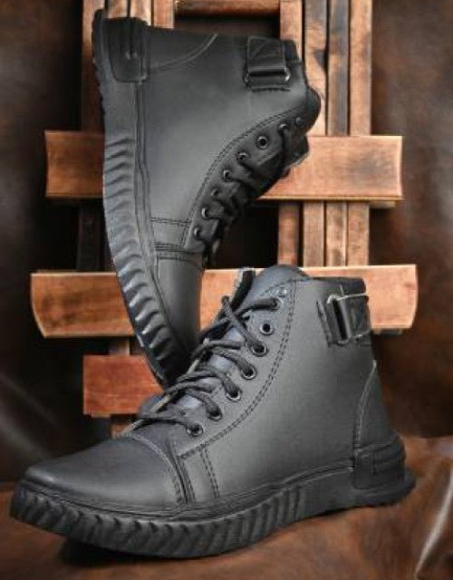 Black Men's Casual Boots - Pickkart