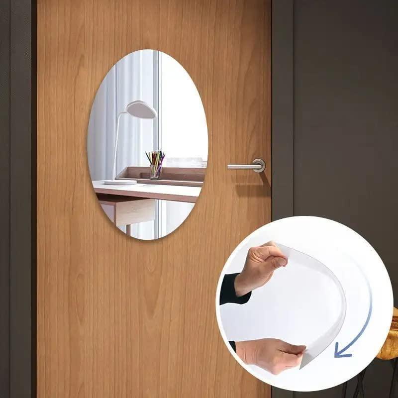 Combo of Oval Shape & Square Shape Mirror (Pack of 2) - Pickkart