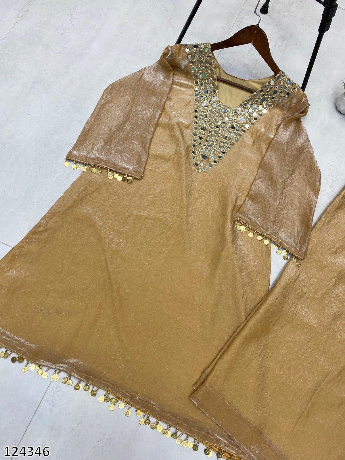 Exclusive Plazo pair with mirror work - Pickkart