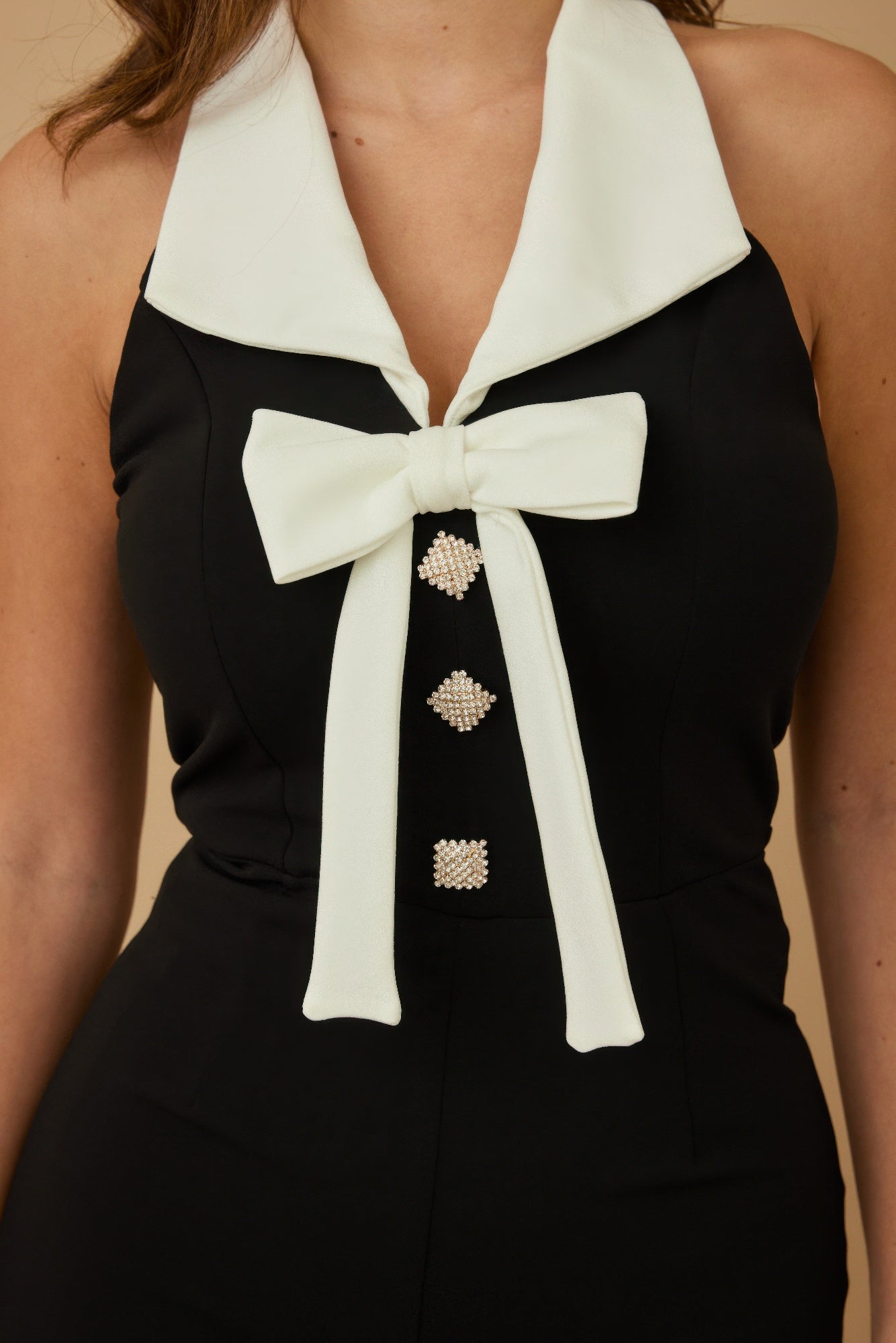 Fashion Jumpsuit With Bow - Pickkart