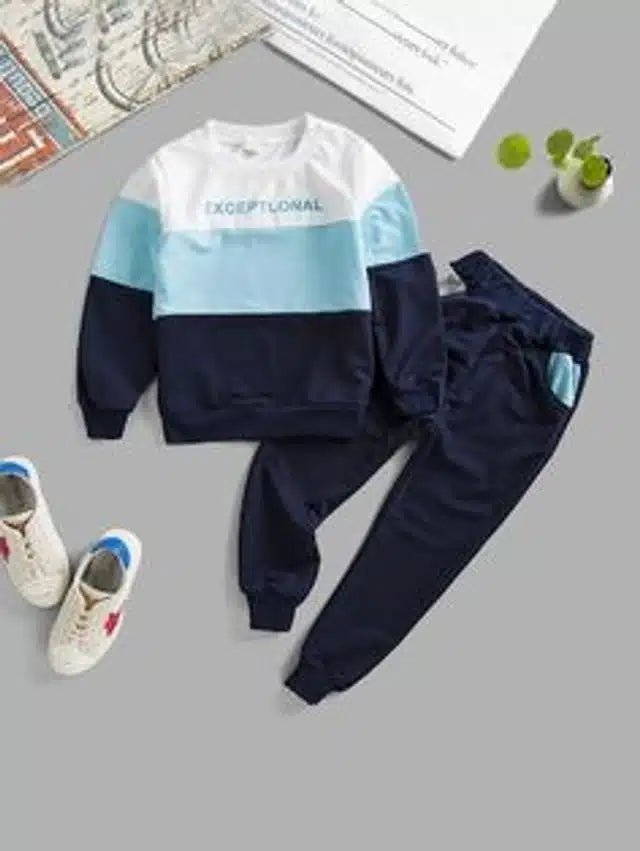 Full Sleeves Tracksuit for Boys (Blue, 3 - 4 Years) - Pickkart