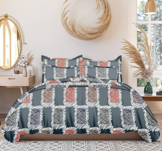 innovative edge Summer Bedsheets for Double Bed, Elastic Fitted Bedsheet, Summer Bedsheets Queen Size 78x72, 210TC, Grey Bedsheet - Pickkart