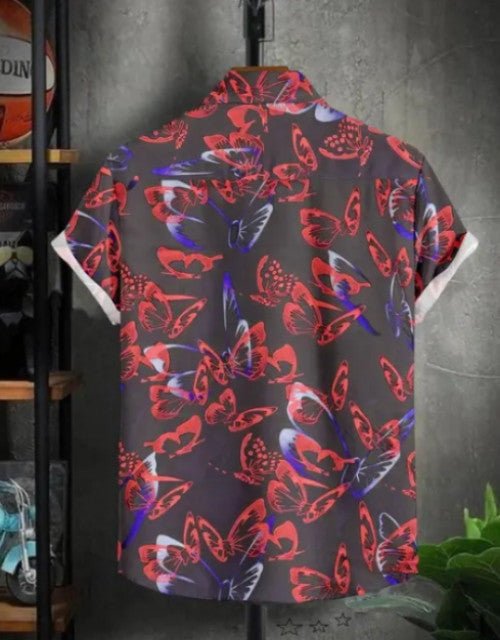 Men Regular Fit Printed Cut Away Collar Casual Shirt - Pickkart