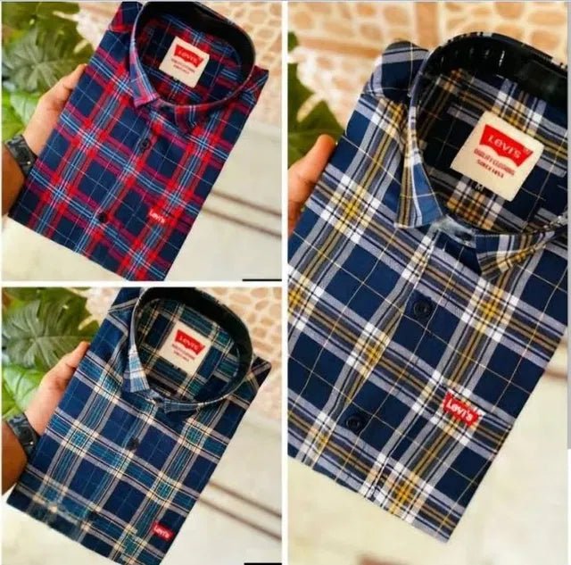 Mens check Shirts in Pack of 3 - Pickkart