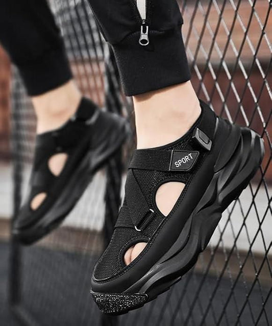Men's Close Toe Breathable Sandals Black - Pickkart