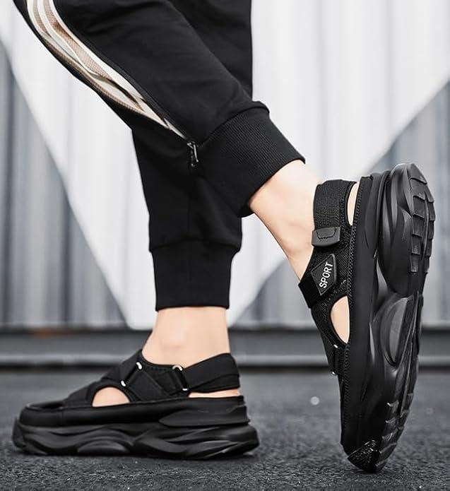 Men's Close Toe Breathable Sandals Black - Pickkart