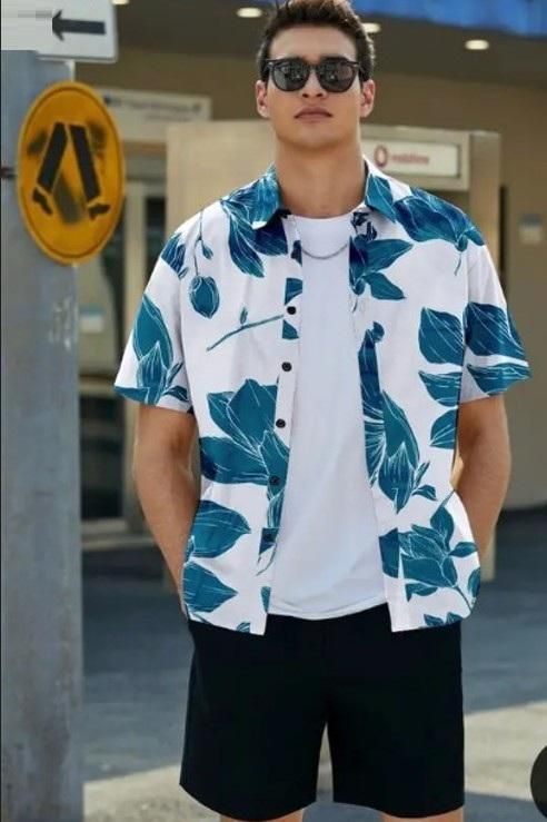 Men's Printed Half Sleeves Regular Collar Casual Shirt - Pickkart