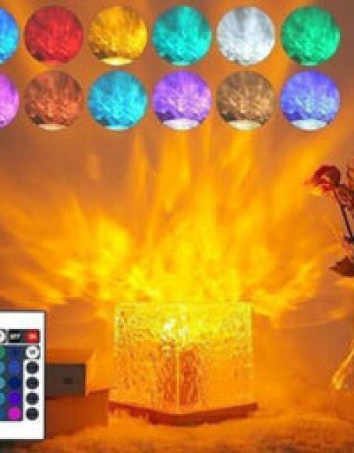 Rotating Water Ripple Night Light Aura Lamp - Pickkart