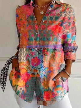 Trendy Long - sleeve Printed Pattern Printed 3D Shirt - Pickkart