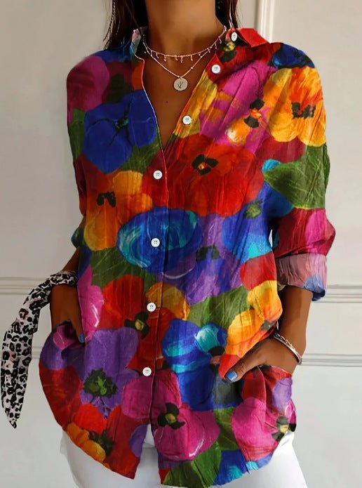 Trendy Long - sleeve Printed Pattern Printed 3D Shirt - Pickkart