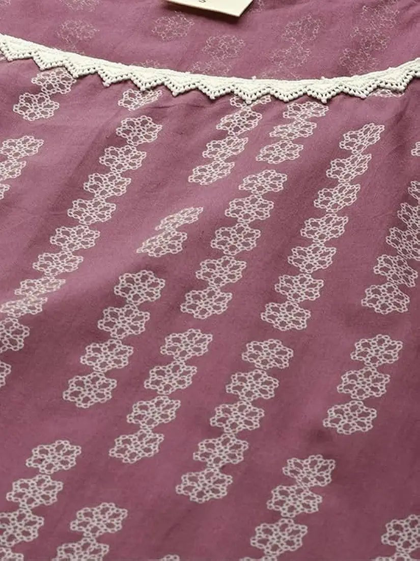 Women Printed Viscose Rayon A - line Kurta - Pickkart