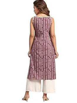 Women Printed Viscose Rayon A - line Kurta - Pickkart