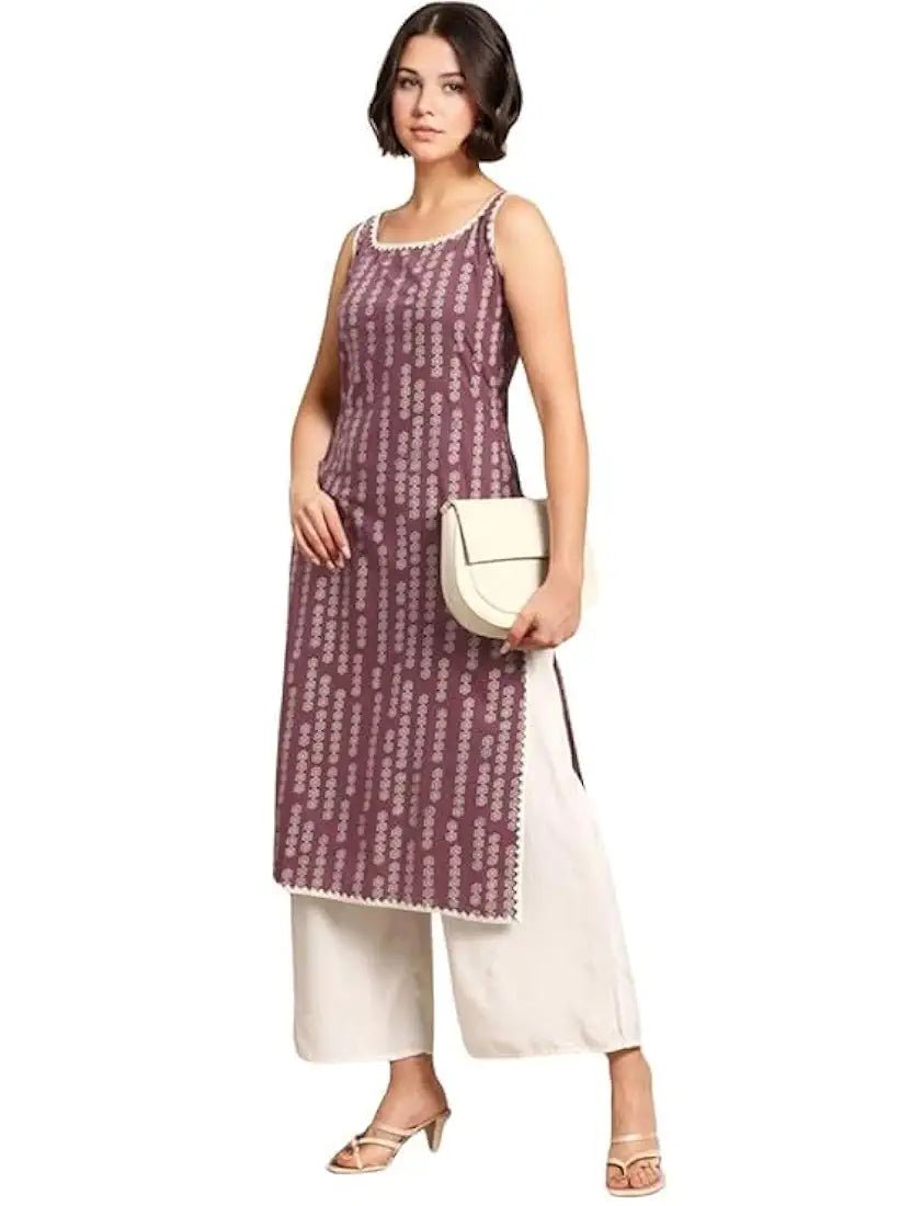 Women Printed Viscose Rayon A - line Kurta - Pickkart