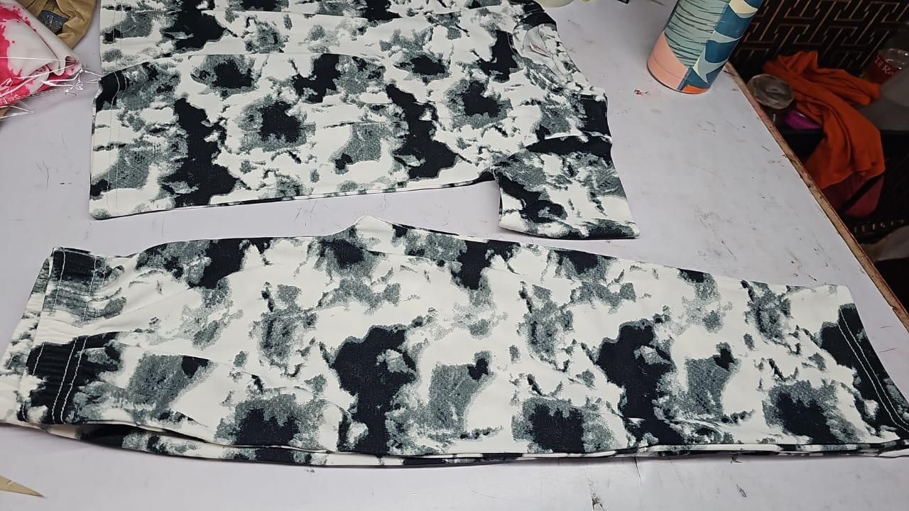 Women's Casual Tie Dye Print Night Suit - Pickkart