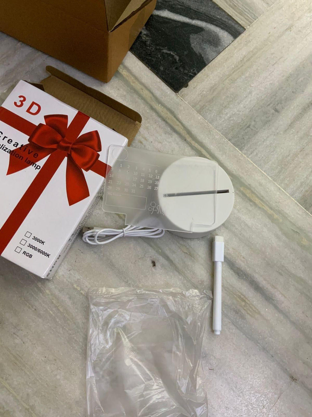 3D Acrylic Writing Board with Pen and Light - Pickkart