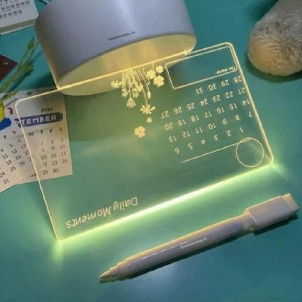 3D Acrylic Writing Board with Pen and Light - Pickkart