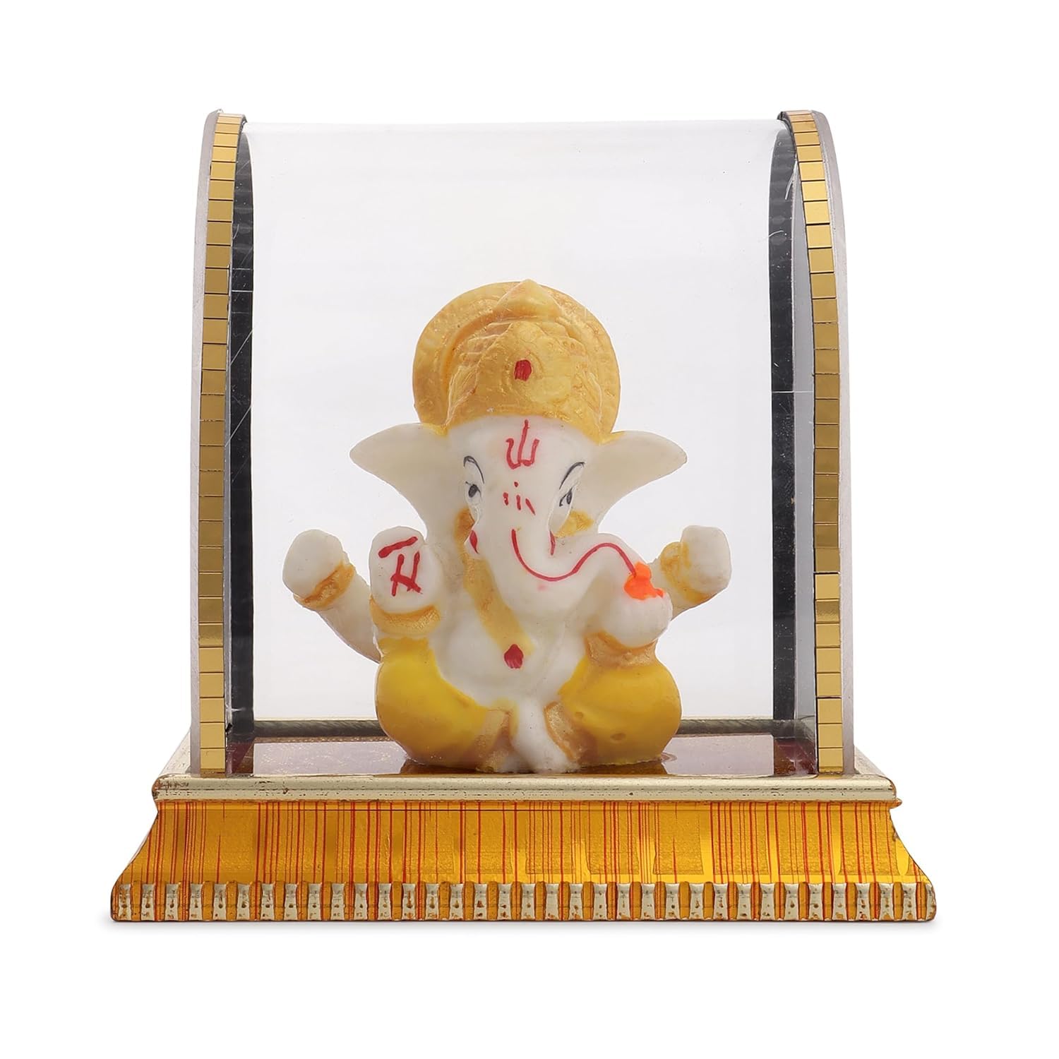 AartIsh Ganesha Idol for Car Dashboard,Home Decor, Ganesh Murti Showpiece Gift - Car Dashboard Accessories Idols - Diwali Decoration Items for Home Decor Car Dashboard - Pickkart