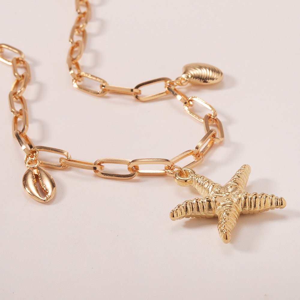 Anklet Three - dimensional Starfish Accessories Holiday Accessories - Pickkart