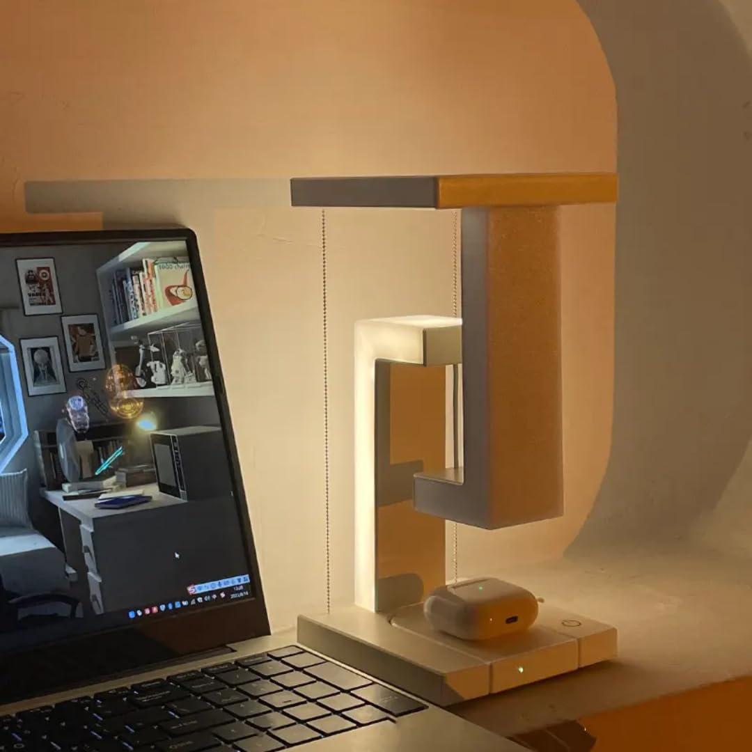 Anti - Gravity Table Night Lamp Light with Mobile Wireless Charging - Pickkart