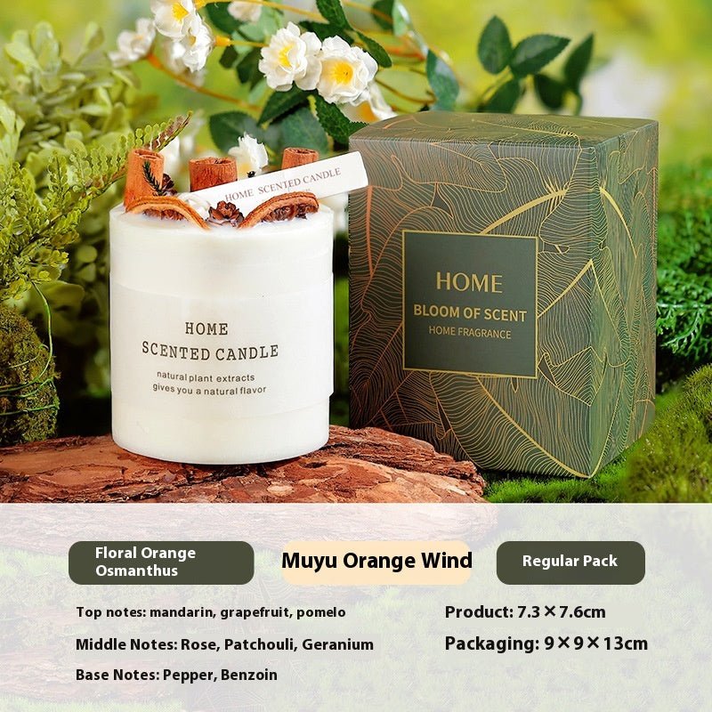 Aromatherapy Candle Hand Gift Real Flower Fragrance Bedroom Decoration - Pickkart