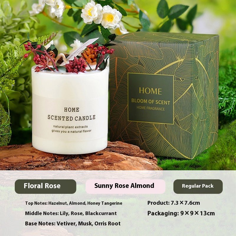 Aromatherapy Candle Hand Gift Real Flower Fragrance Bedroom Decoration - Pickkart