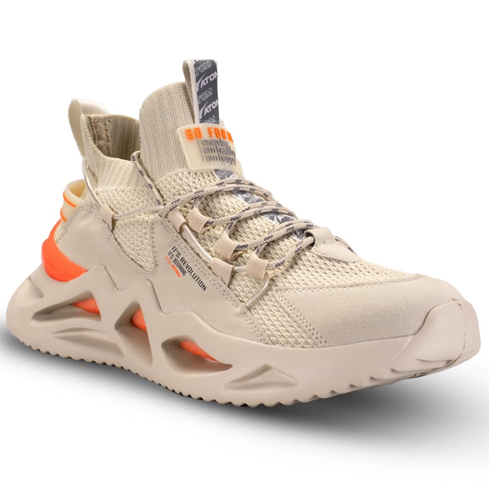 ATOM Casual Sneaker for Men | Stylish & Comfortable Casual Sneakers with Breathable Air Mesh | All - Day Comfort - Pickkart