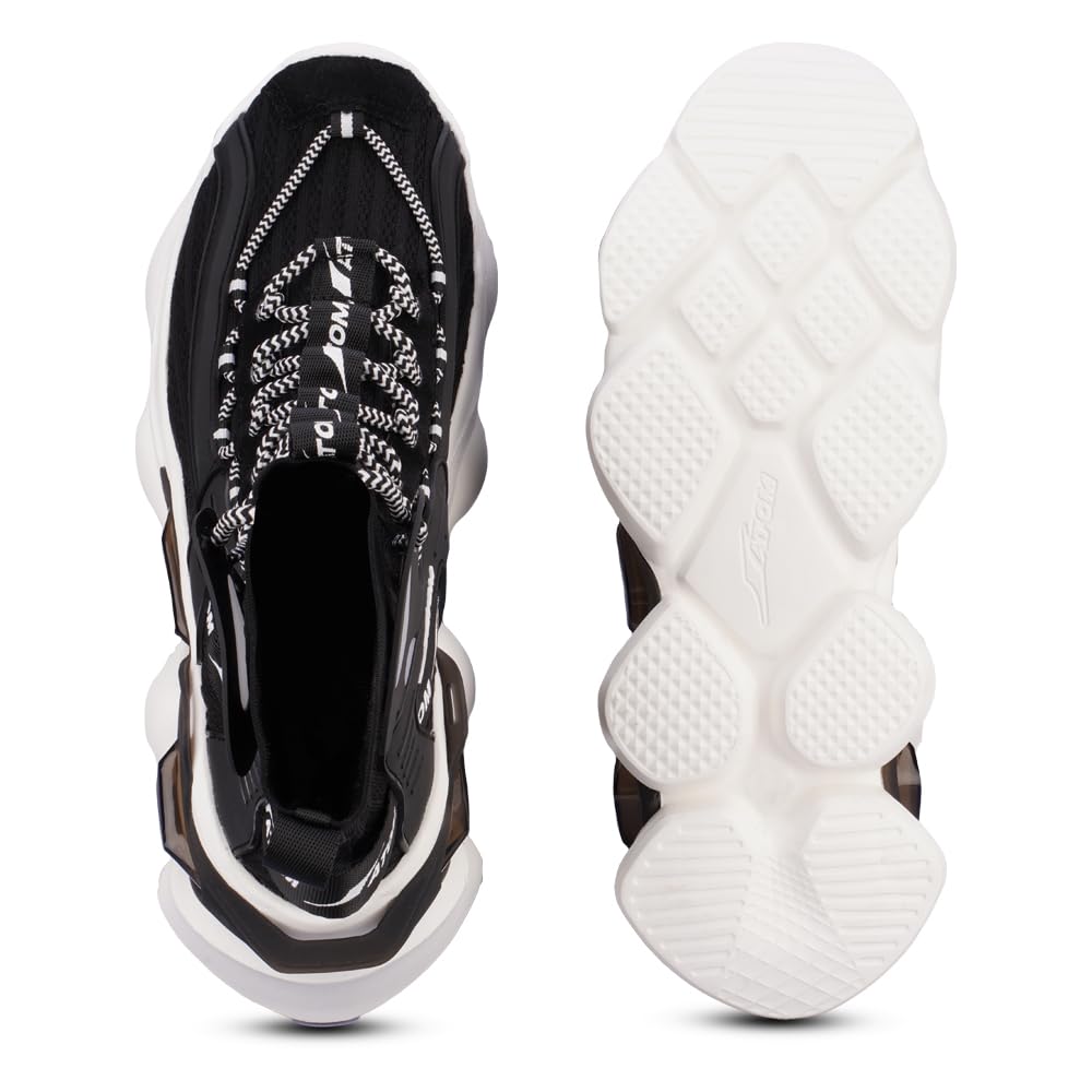 ATOM Gansta1 Men's Hi - Top Knitted Sneakers | EVA Outsole, Perfect for Casual Outings - Pickkart