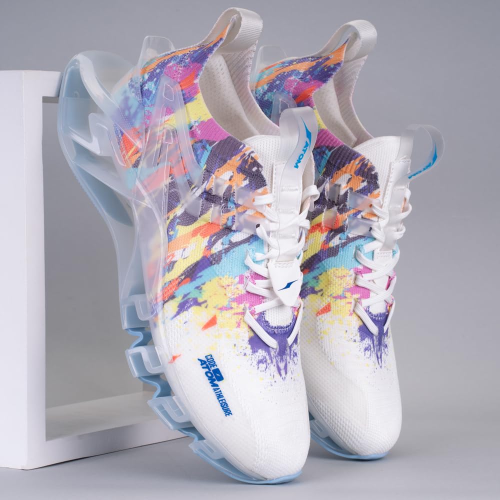 ATOM Men's Phantom Multicolor Sneakers | Stylish & Comfortable Casual Sneakers with Breathable Air Mesh | All - Day Comfort - Pickkart