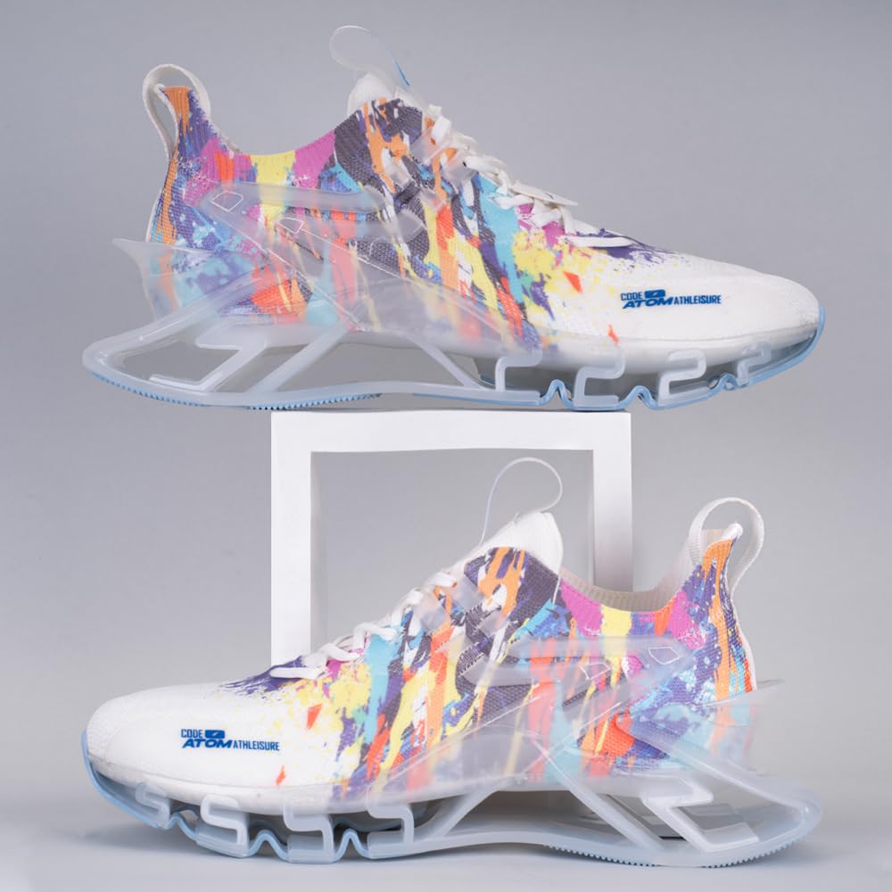 ATOM Men's Phantom Multicolor Sneakers | Stylish & Comfortable Casual Sneakers with Breathable Air Mesh | All - Day Comfort - Pickkart