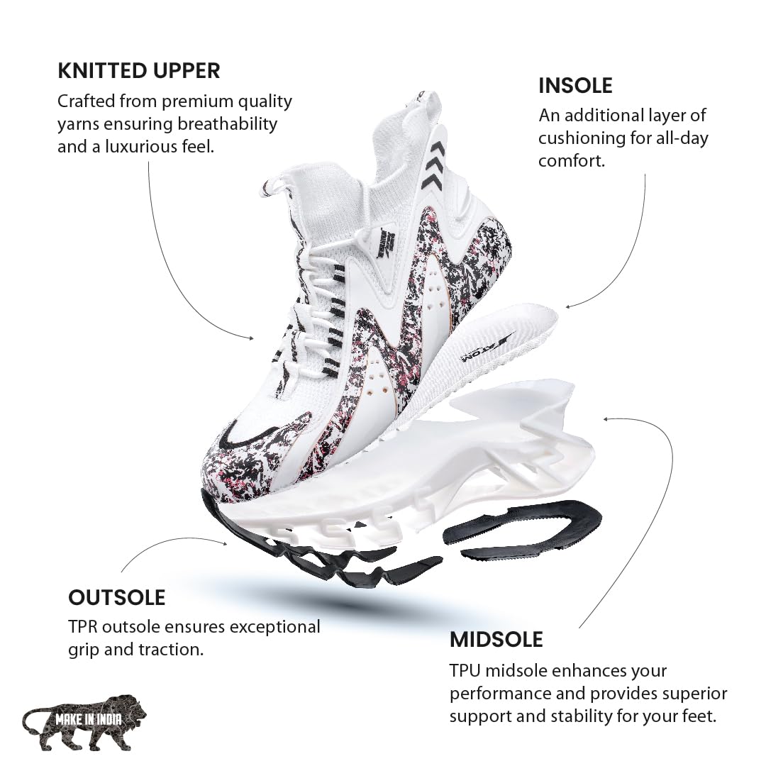 ATOM Multi Print Trendy Casual Sneakers | Men's Intensity Sneakers with Breathable Engineered Mesh Upper and TPU Outsole - Pickkart