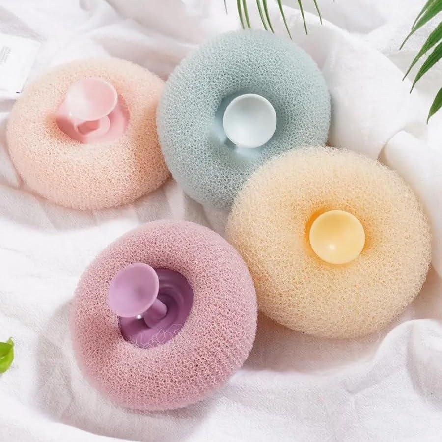 Bath Towel Scrub Bath Massage Shower Ball With Sucker Scrub - Pickkart