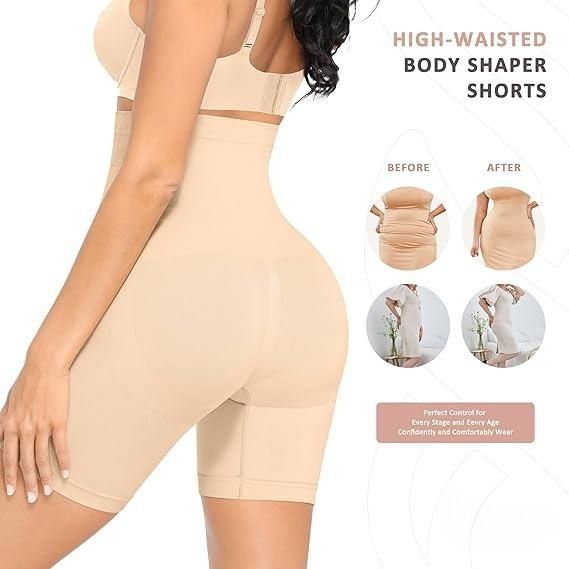BD 4 - in - 1 Shaper - Quick Slim Shape Wear Tummy, Back, Thighs, Hips - Black/Efffective Seamless Tummy Tucker - Pickkart