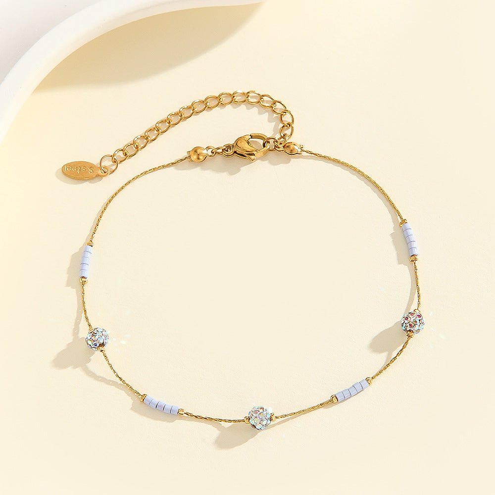 Bead Fashion Personality Stainless Steel Anklets - Pickkart