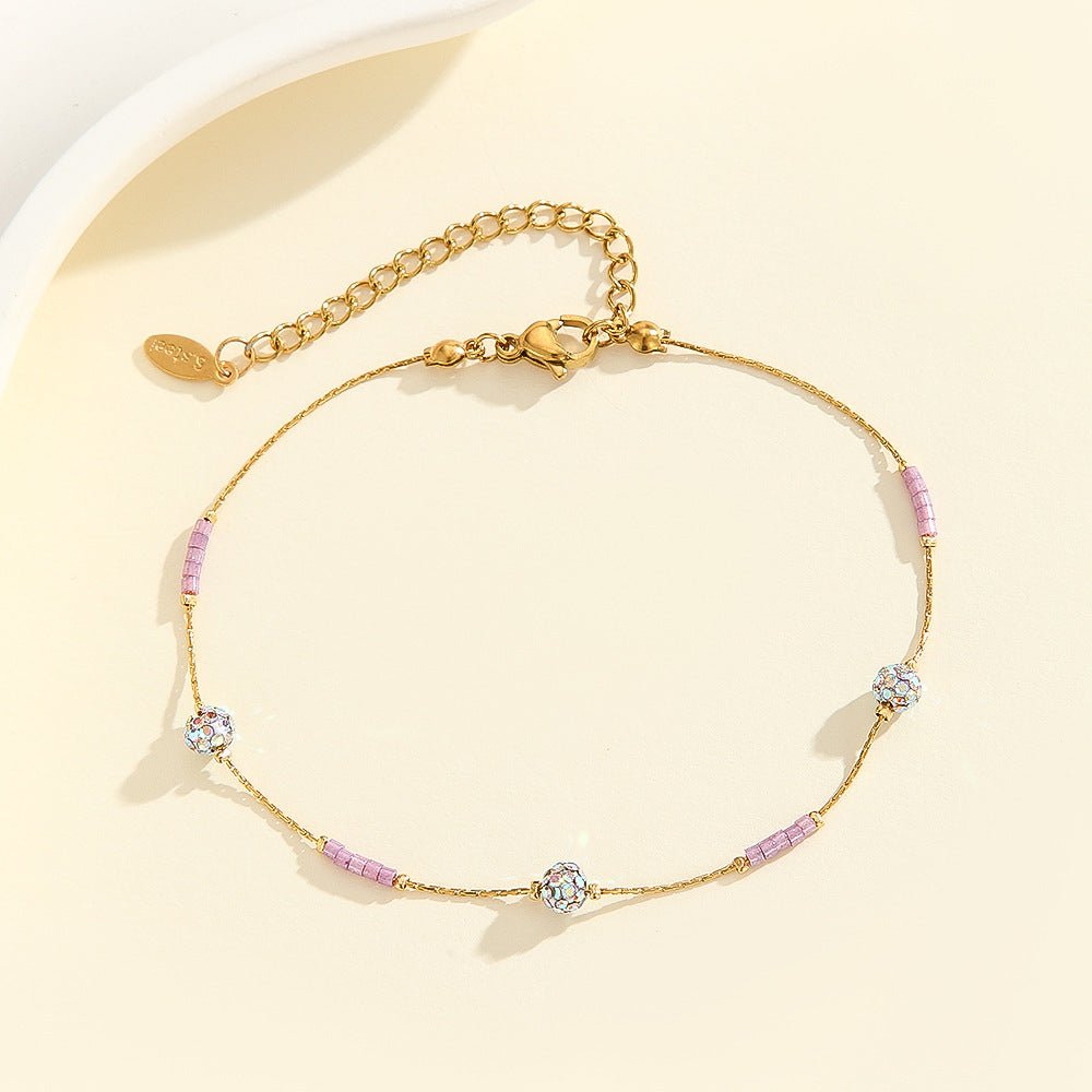 Bead Fashion Personality Stainless Steel Anklets - Pickkart