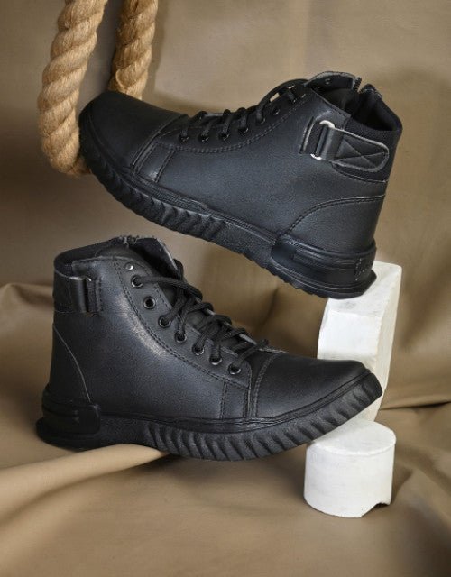 Black Men's Casual Boots - Pickkart