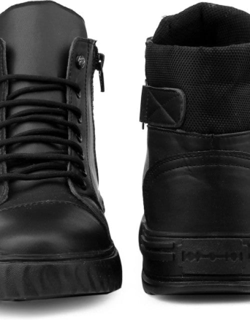 Black Men's Casual Boots - Pickkart