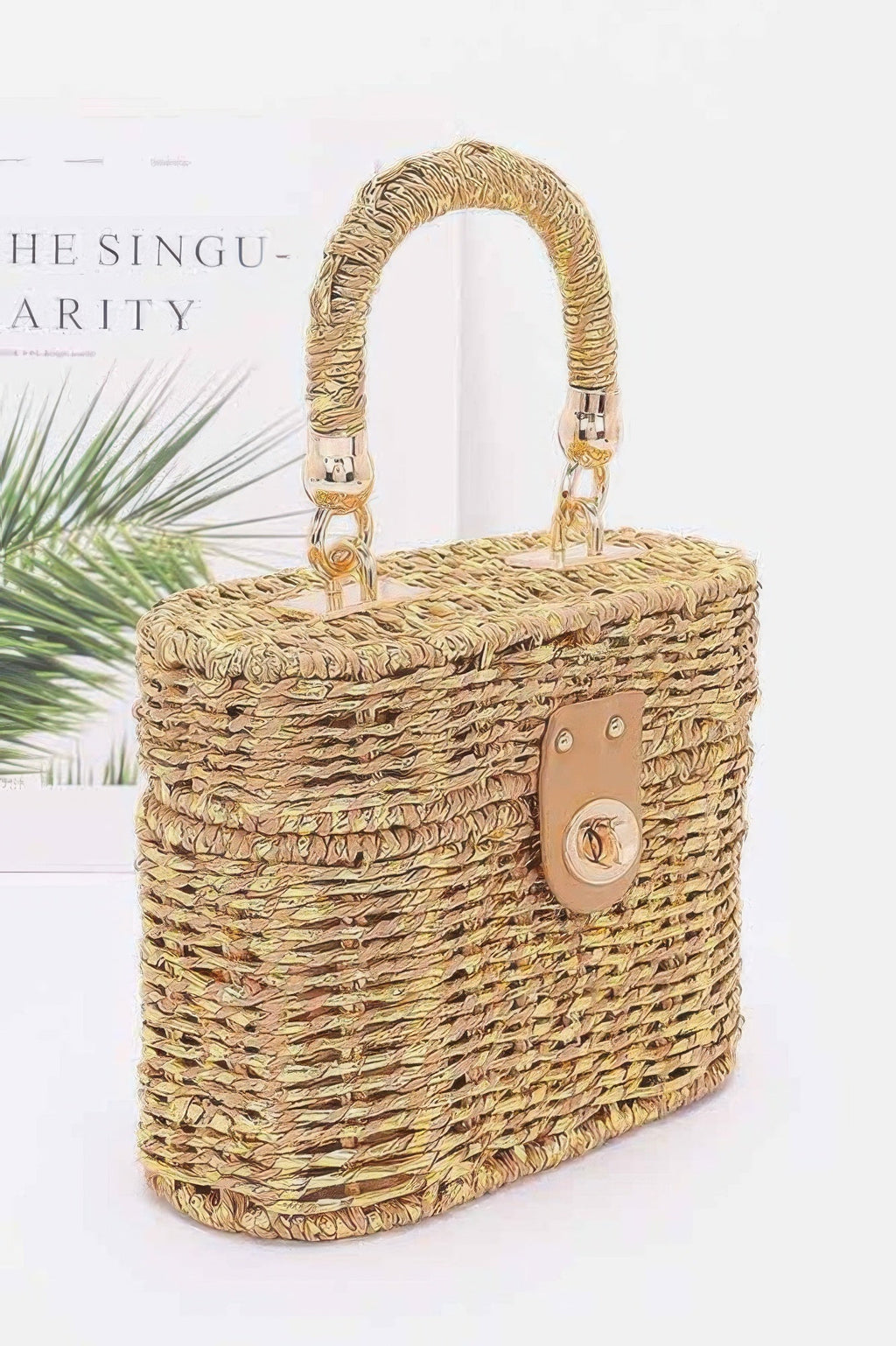 Braided Cotton Box Top Handle Bag - Pickkart